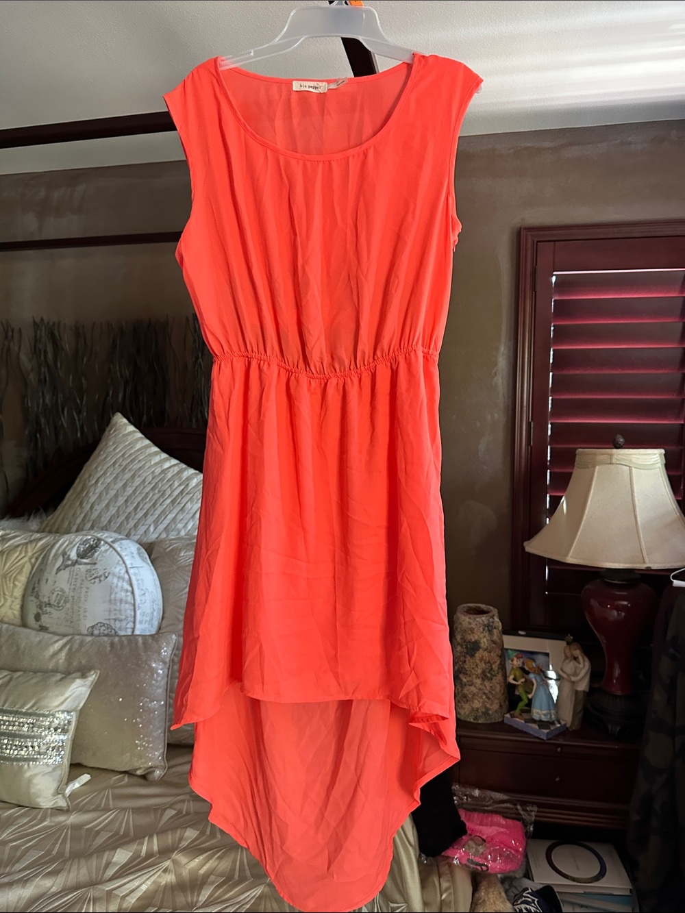 Blu Pepper Coral Sleeveless High-Low Dress